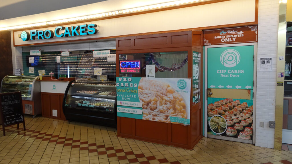 Pro Cakes Mall Bakery Storefront Makeover before image